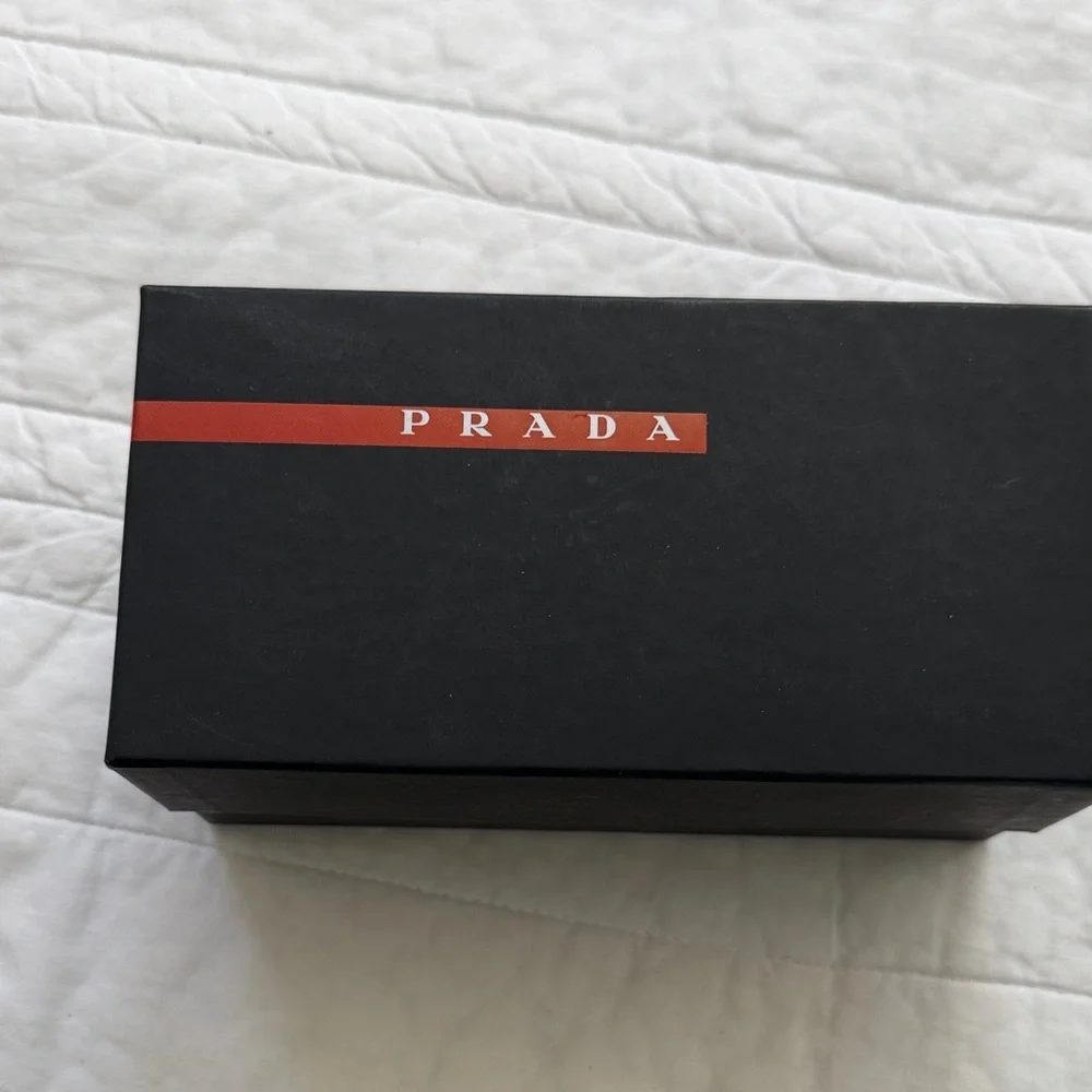 Prada Black Box with Red Stripe Logo